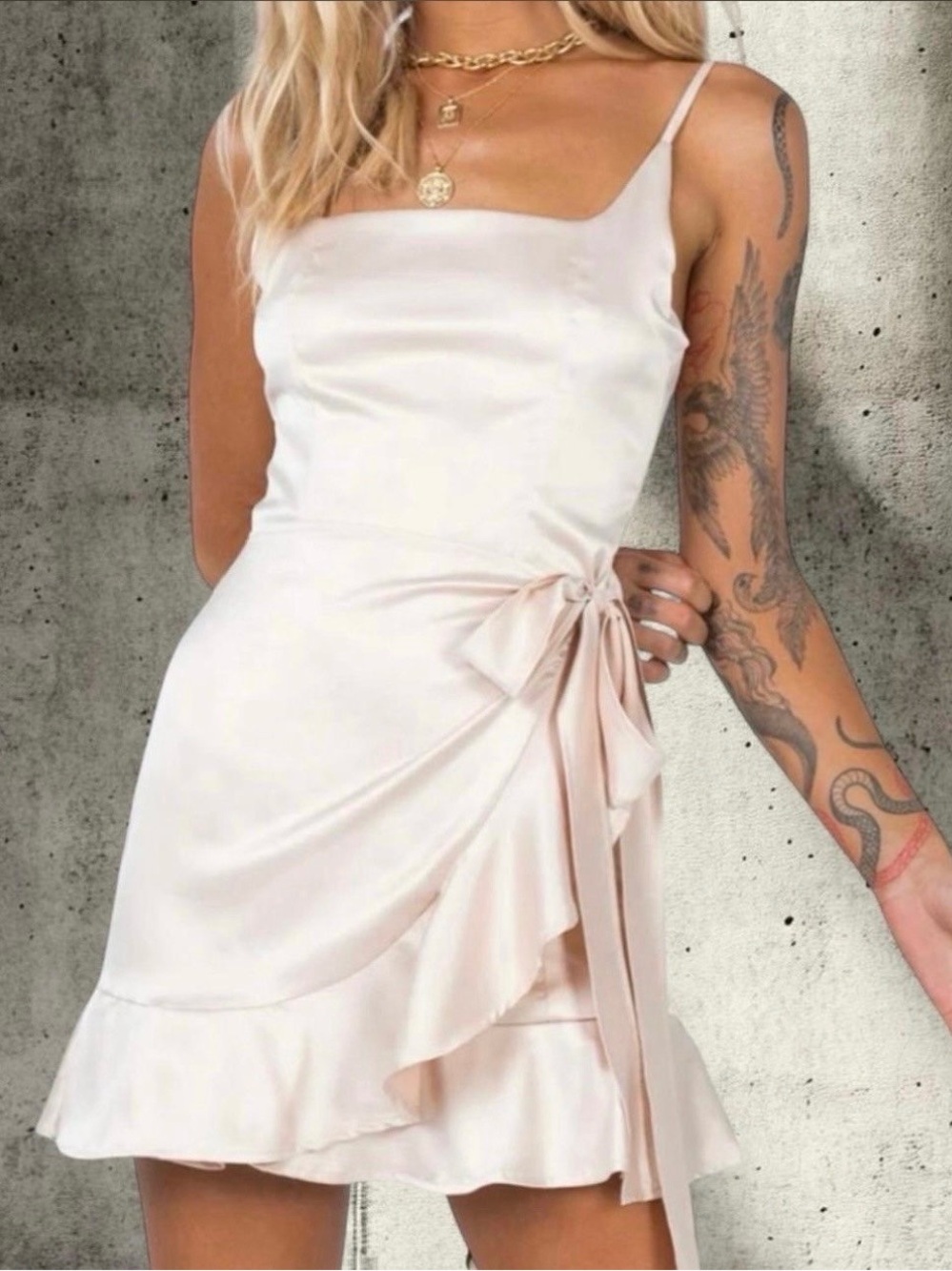 Princess Polly Champagne Mini Dress